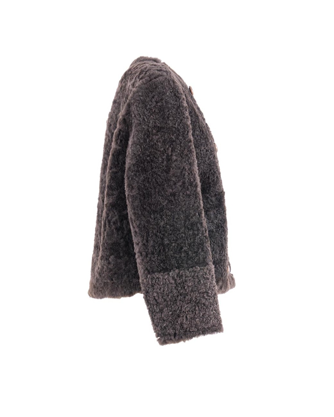 shop BRUNELLO CUCINELLI  Montone: Brunello Cucinelli Caban Crop reversibile in shearling Fuzzy.
Chiusura con bottoni in metallo.
Lato interno in pelle.
Due tasche interne.
Tasche basse.
Composizione: 100% Shearling.
Made in Italy.. MPMBP7426-C2390 number 8723786